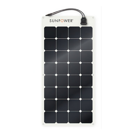 Sunpower solar panel on a white background