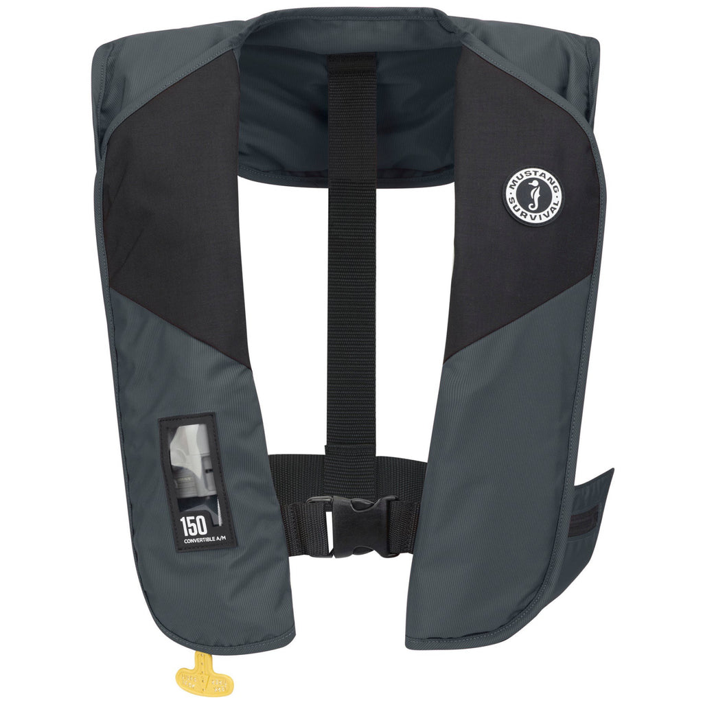 Mustang MiT 150 Auto & Manual Activation PFD admiral grey