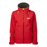 Red jacket with a brand logo on a white background