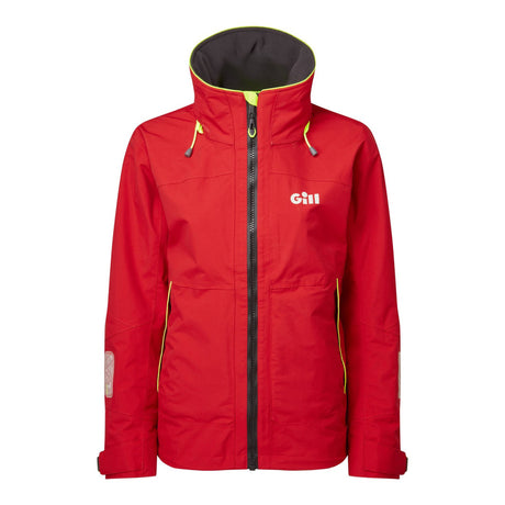 Red jacket with a brand logo on a white background