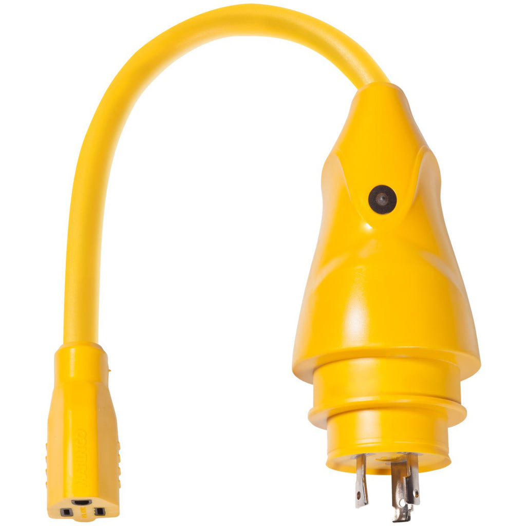 Marinco 15A Fem/30A Male Eel Adapter Pigtail.