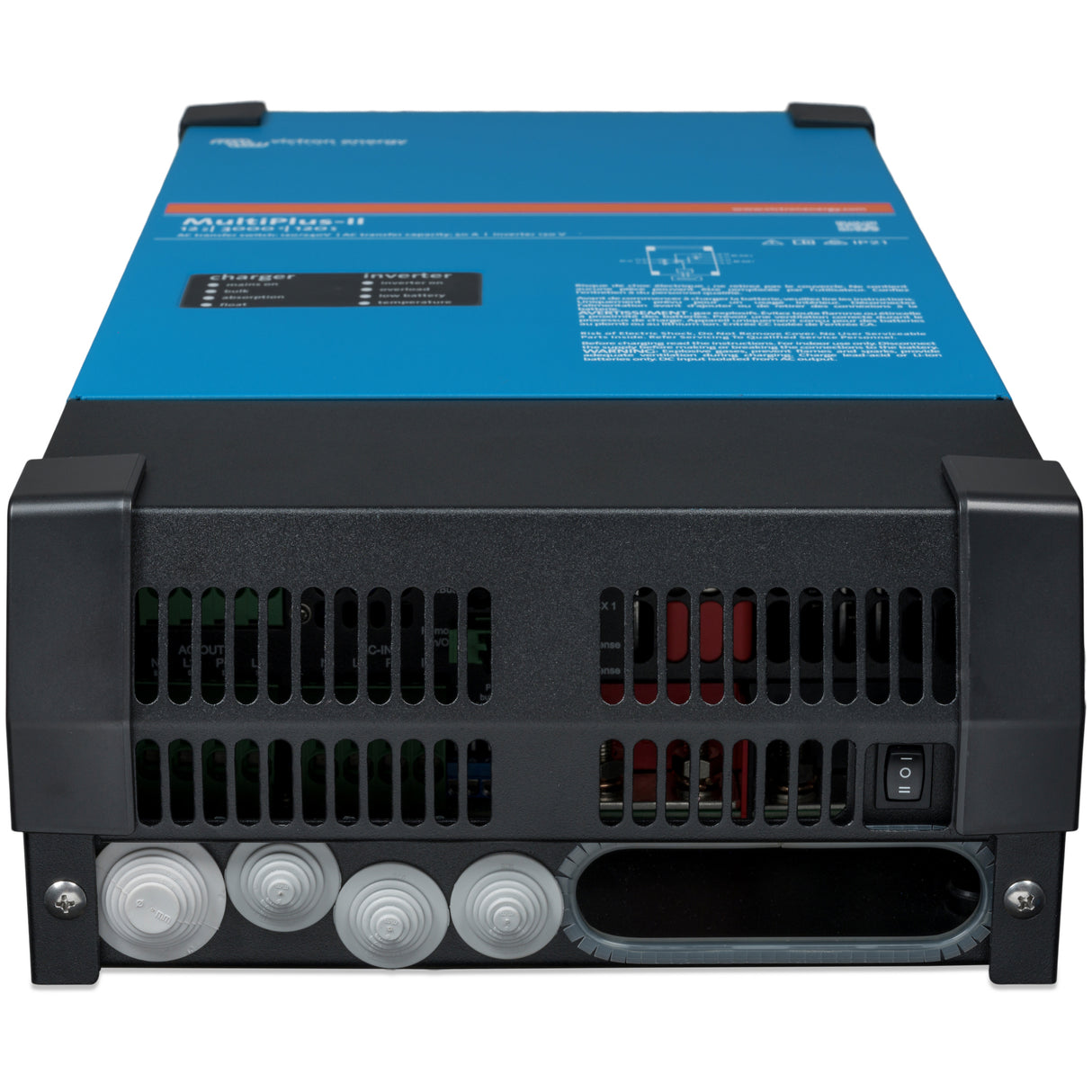 Back of Victron MultiPlus-II 12/3000/120-50 2x120V (UL).