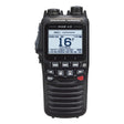 Black Standard Horizon radio communication device on a white background
