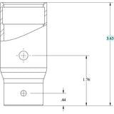 Seaview Starlink Stainless Adapter 1-14 Thread side demensions drawing