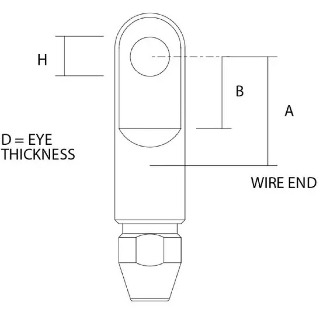 Sta-Lok Marine Marine Eye 3/8" Wire diagram