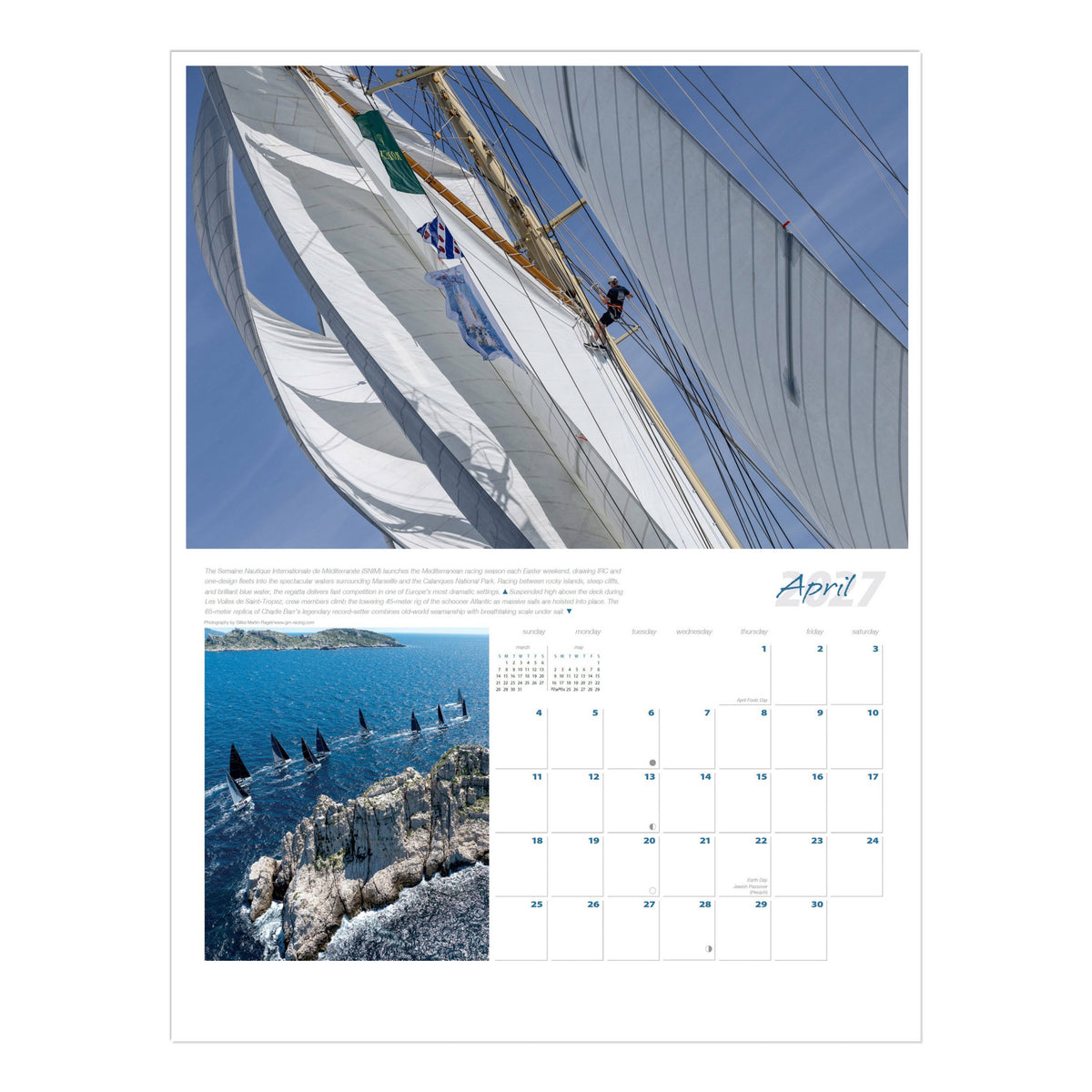 2027 Sharon Green Ultimate Sailing Calendar - April.