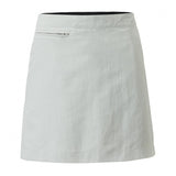 White skirt with a zipper on a white background