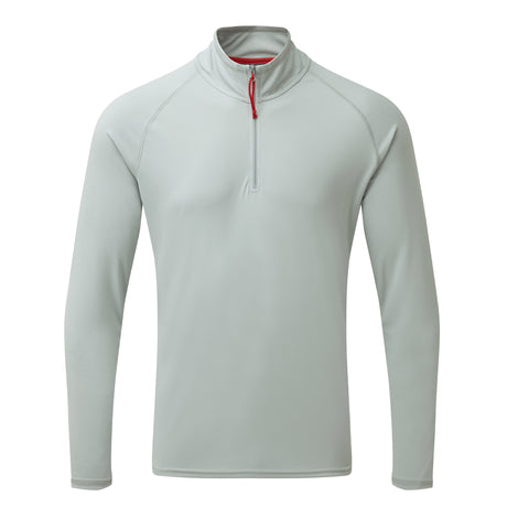 Gill Men's UV Tec Long Sleeve Zip Tee medium grey