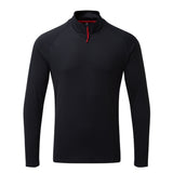Gill Men's UV Tec Long Sleeve Zip Tee navy.
