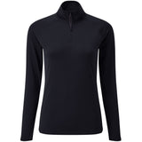 Gill Women's UV Tec Long Sleeve Zip Tee Shirt navy.
