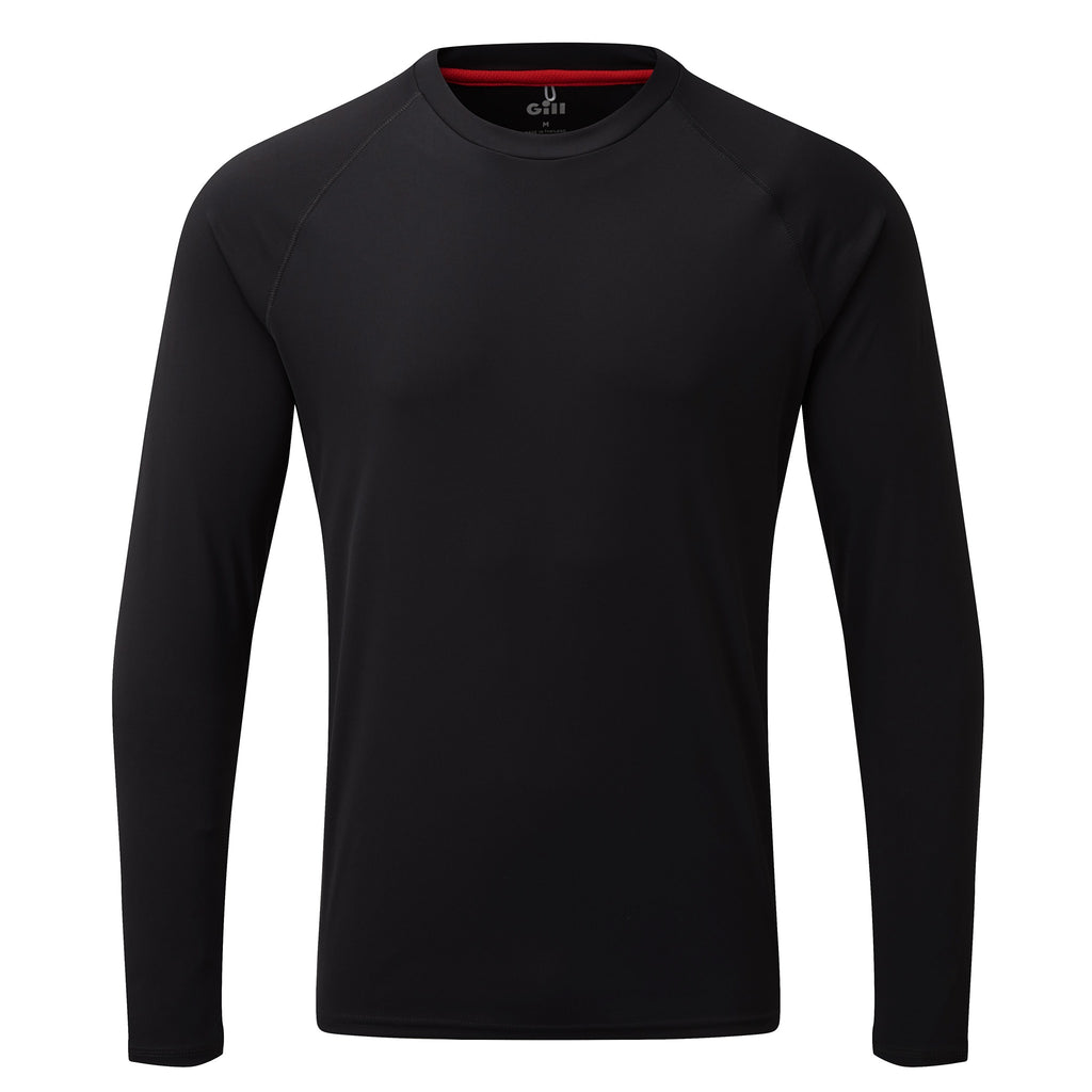 Gill Men's UV Tec Long Sleeve Tee Shirt black.