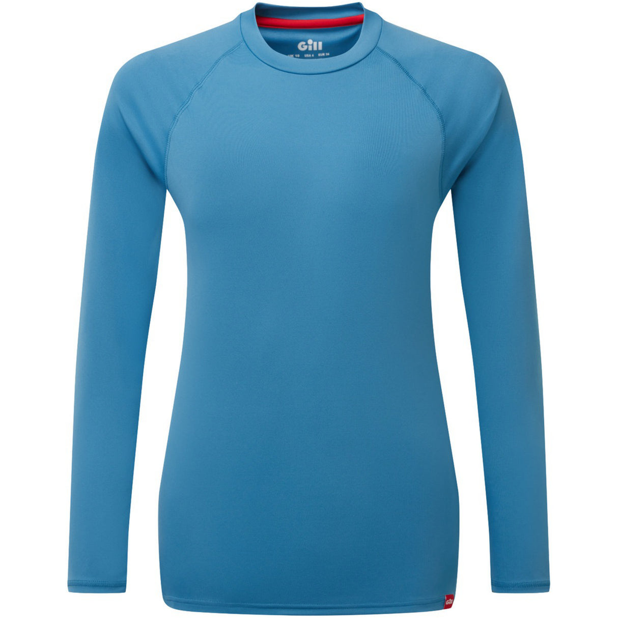 Blue long-sleeve shirt on a white background