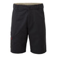 Black shorts with a beige interior on a white background