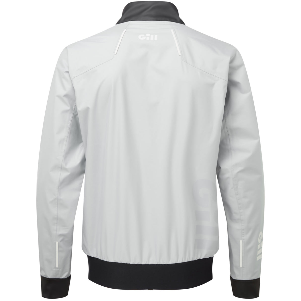 Back of light grey Gill smock.