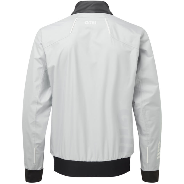Back of light grey Gill smock.
