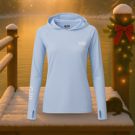 Gill hoodie on dock