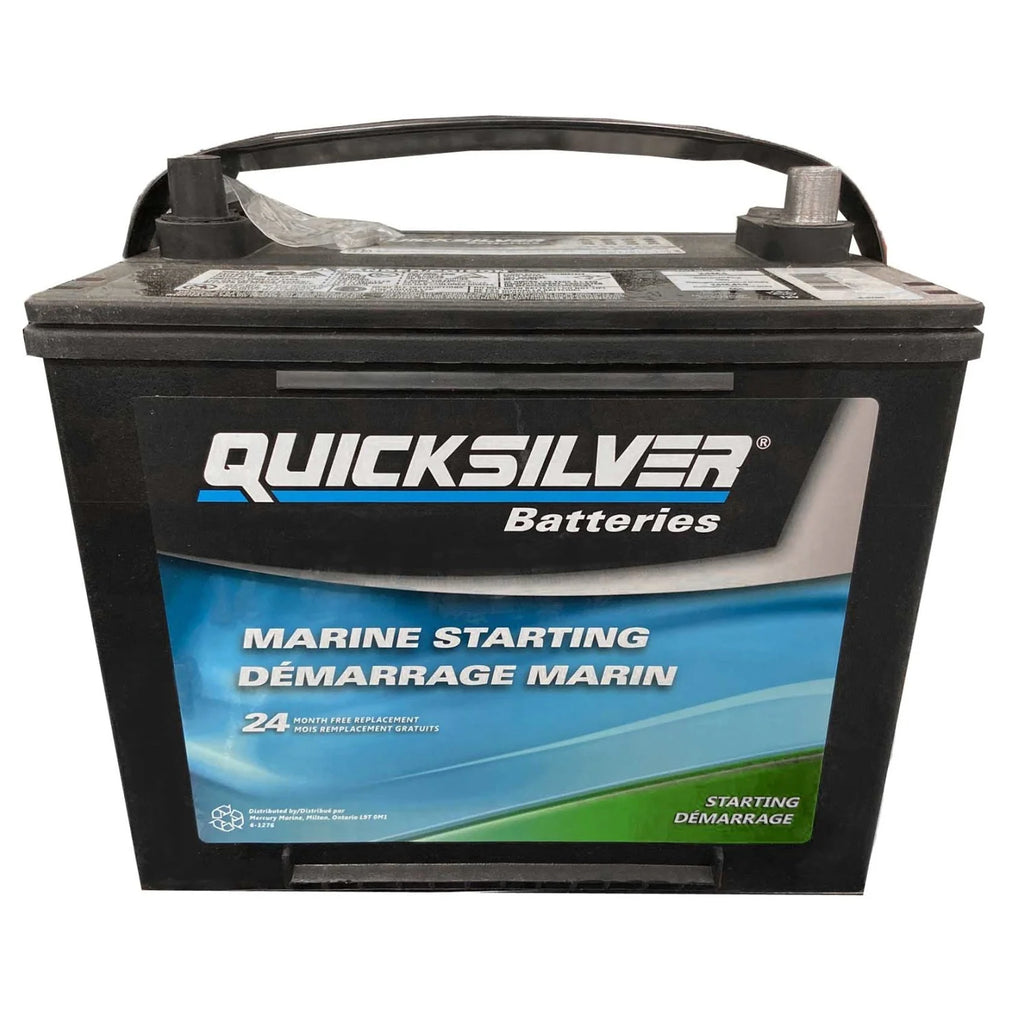 Quicksilver 12V Marine Starting Battery front view