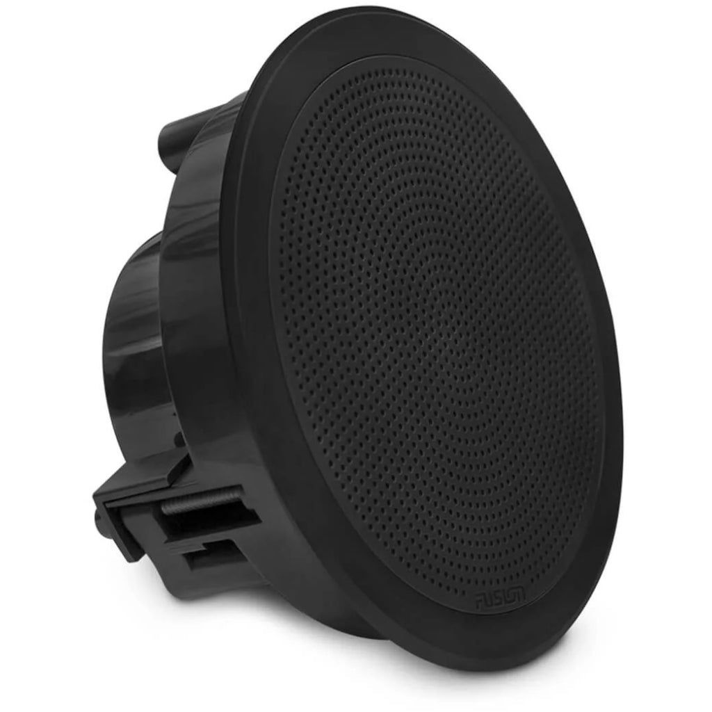 Fusion FM 6.5" Round Speakers, Black, 120 Watt Angle view.
