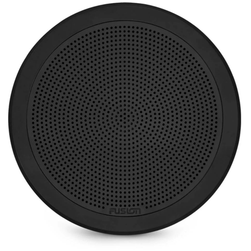 Fusion FM 6.5" Round Speakers, Black, 120 Watt Front view.