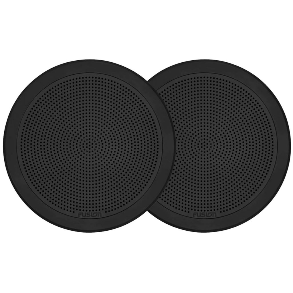 Fusion 7.7" F/M Round Speakers, Black, 200 Watt front