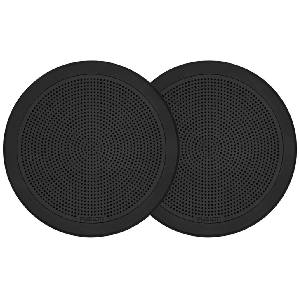 Fusion 7.7" F/M Round Speakers, Black, 200 Watt front