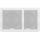 Fusion 7.7" F/M Square Speakers, White, 200 Watt front