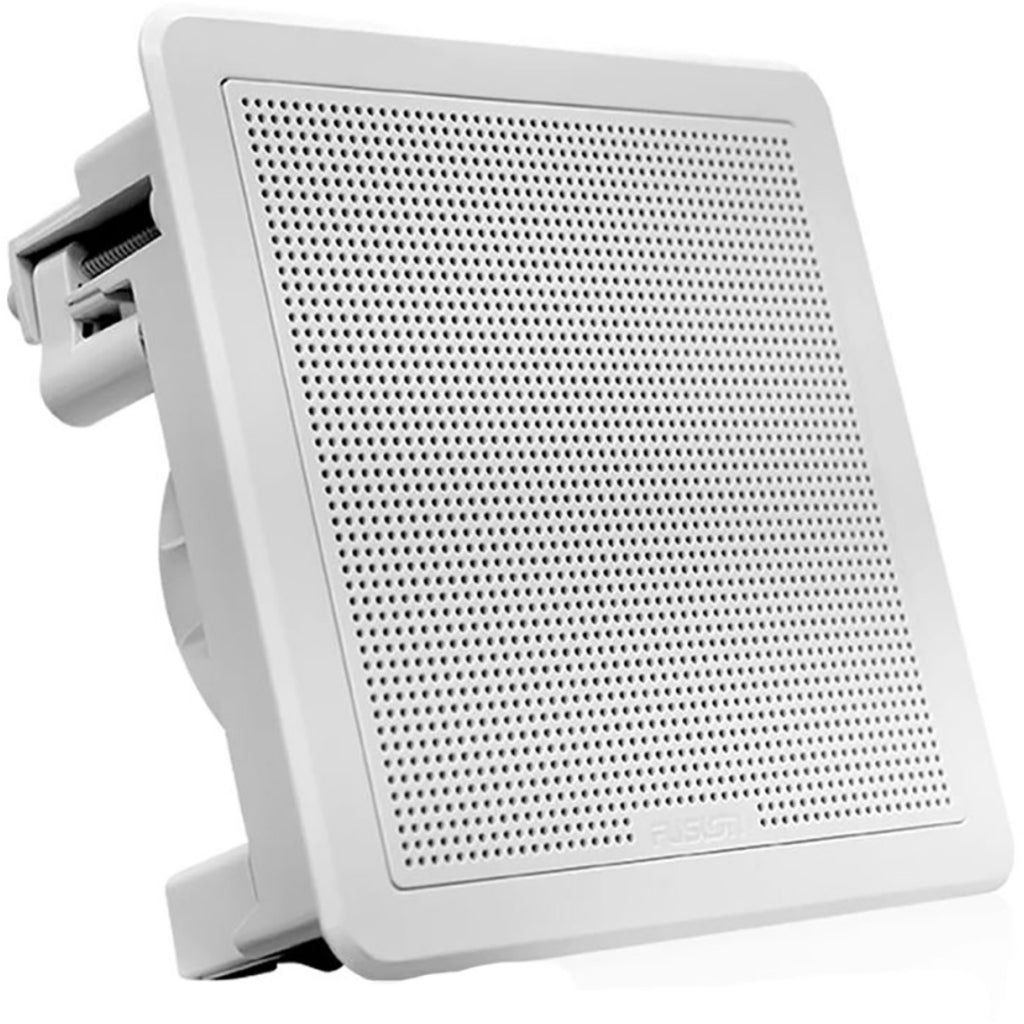 Fusion 7.7" F/M Square Speakers, White, 200 Watt left view
