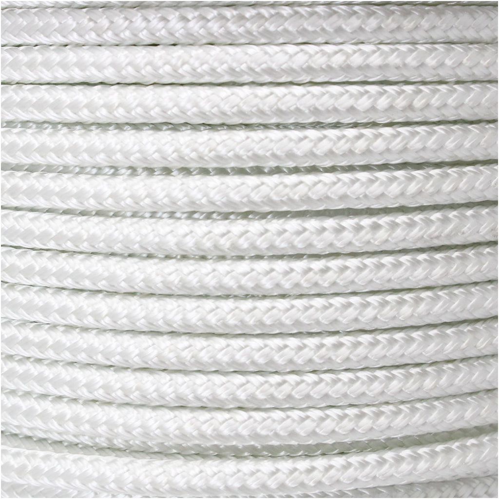 Double Braid Nylon Rope White 1"