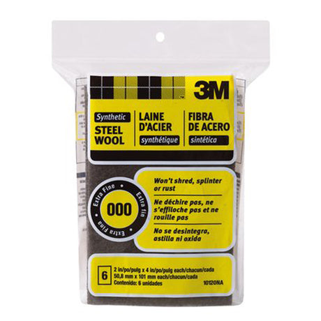 3M 10120S Synthetic Steel Wool Pad - #000 Extra Fi