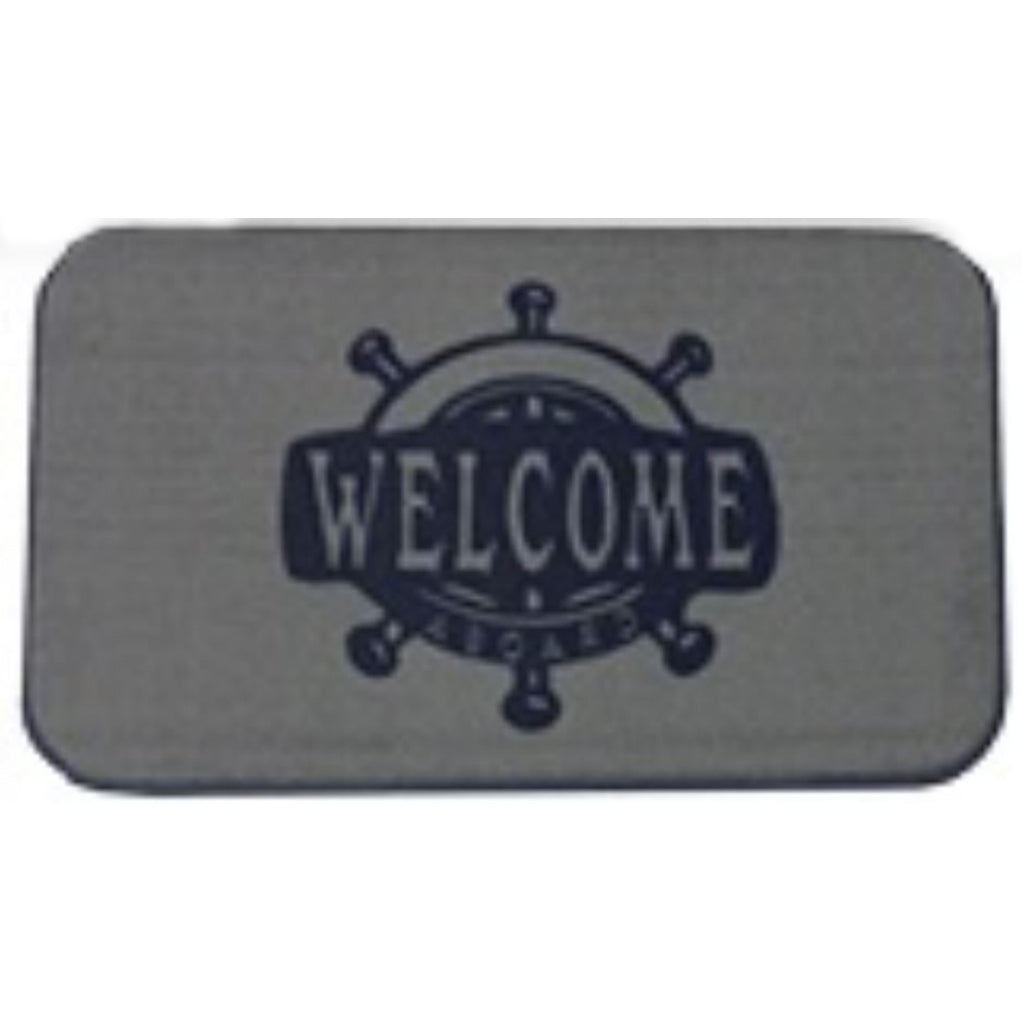 Ships Wheel Welcome Aboard Mat.