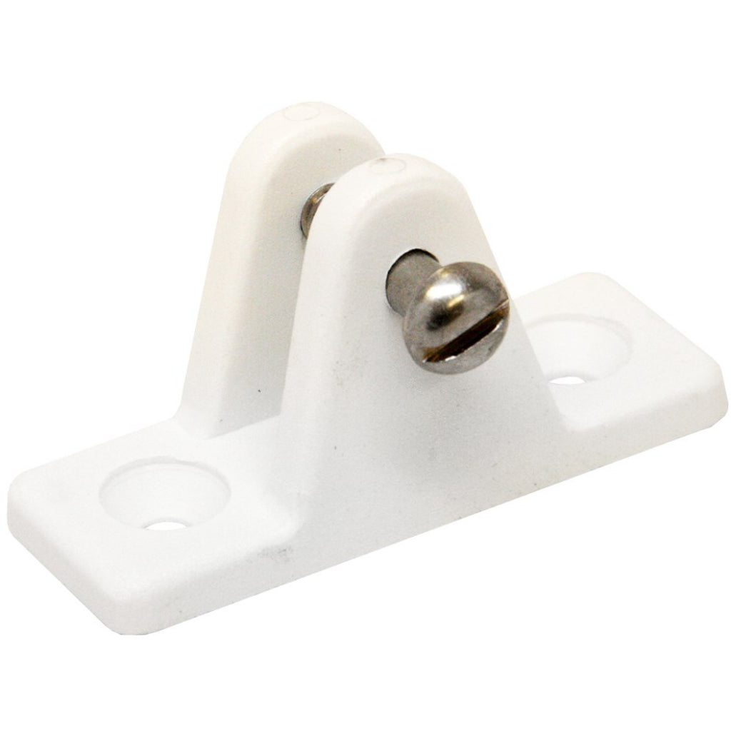 Nylon White Angle Deck Hinge.