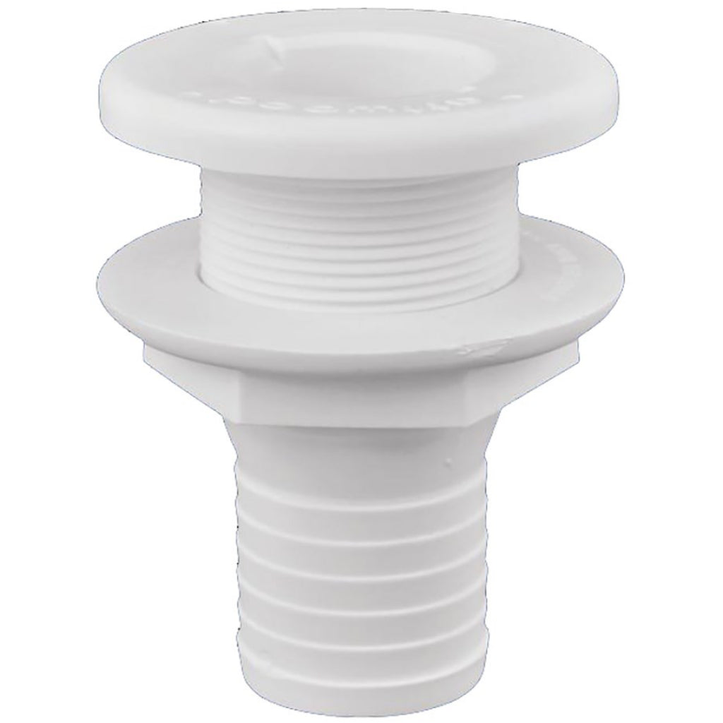 1/2" White Thru-Hull Plastic.