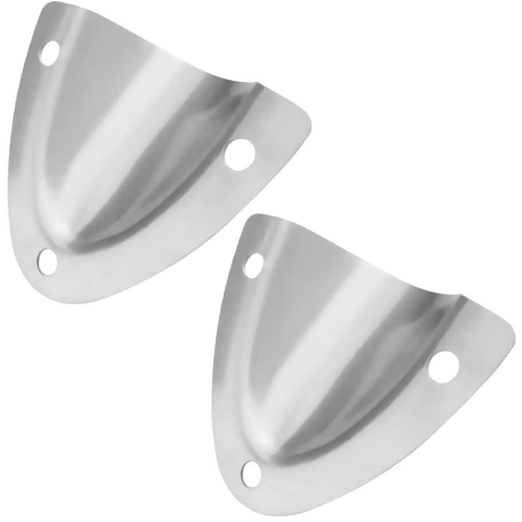 Stainless Steel Clam Vent Shell Cover, Pair