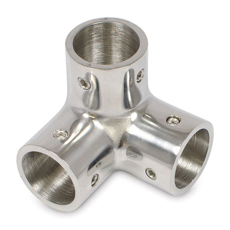 12932 Stainless Steel 90D 3 Way Corner - 1"