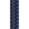 Braided Nylon Dock Line with eye-1/2" x 35' Navy