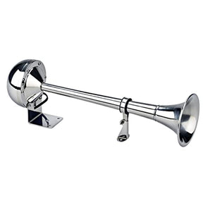 15013 Single Stainless Steel Trumpet Horn - 12V
