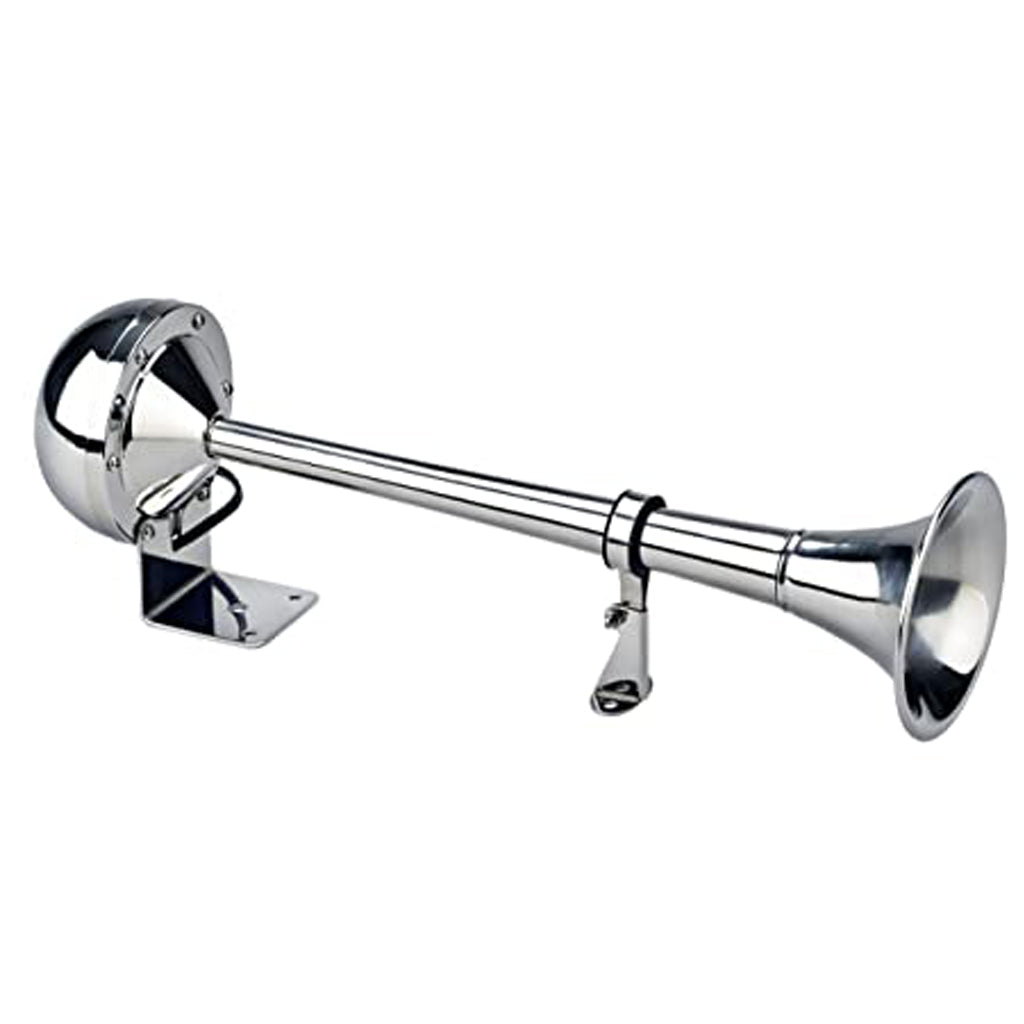 15013 Single Stainless Steel Trumpet Horn - 12V