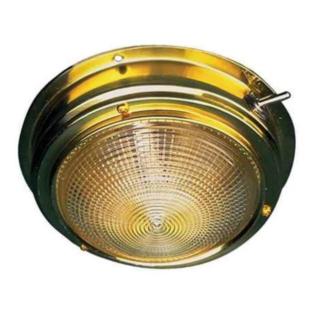16165 LED Dome Light - Brass , 5" Diameter