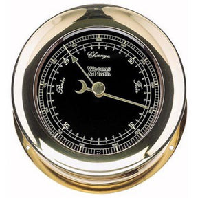 Weems & Plath Ship's Bell Clock With Black Dial