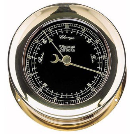 Weems & Plath Ship's Bell Clock With Black Dial