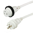 Marinco Shorepower Cordset with LED-25' 30A White