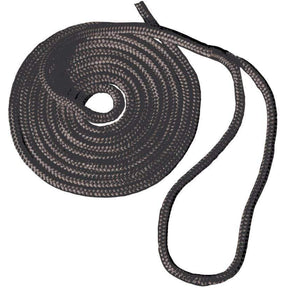 Braided Nylon Dock Line - w/Eye, 3/4" x 25', Black
