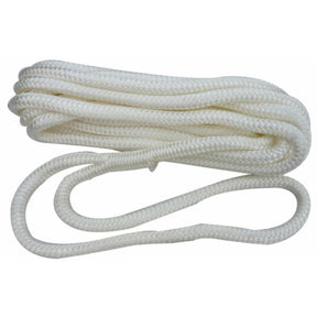 Braided Nylon Dock Line - w/eye, 3/4" x 30', White