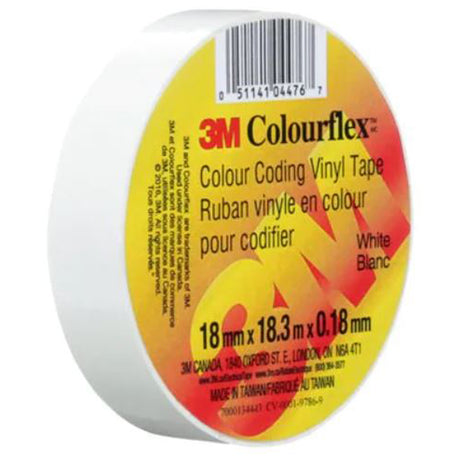 3M 66114 Electrical Tape - White 3/4"