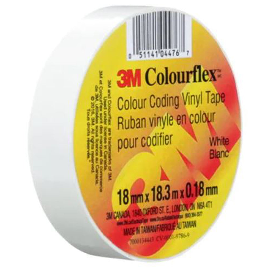 3M 66114 Electrical Tape - White 3/4"