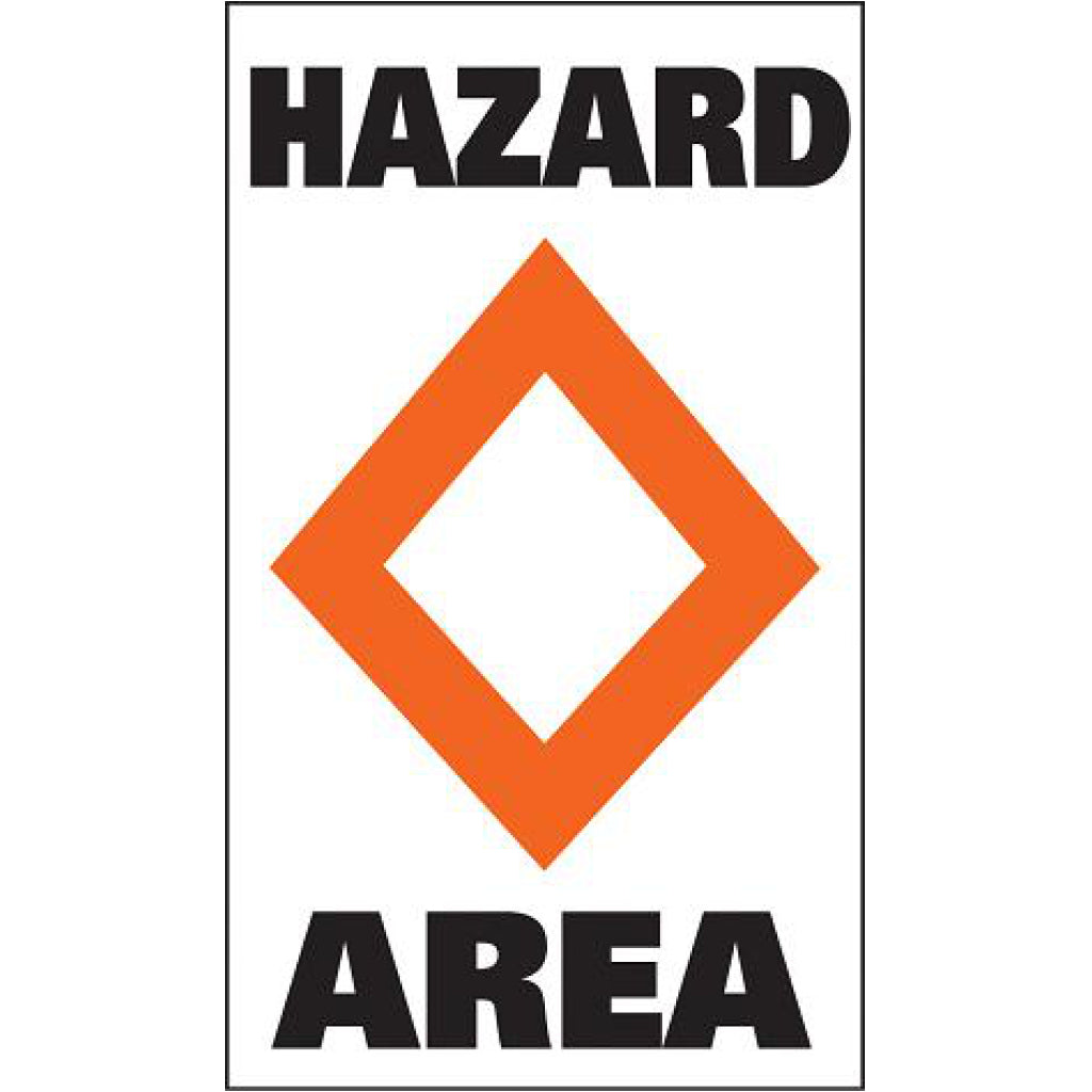 Taylor Hazard Area Label - pair