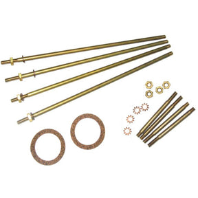 Perko 4 Brass Tie Rods with Nuts and Washers