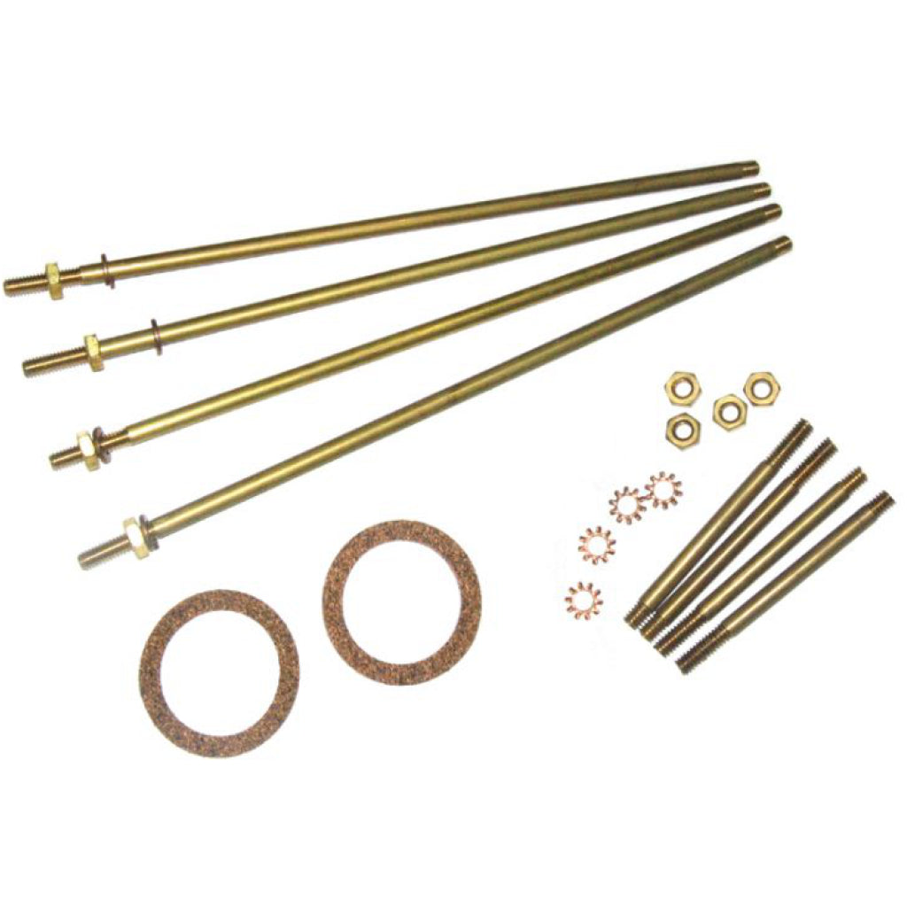 Perko 4 Brass Tie Rods with Nuts and Washers