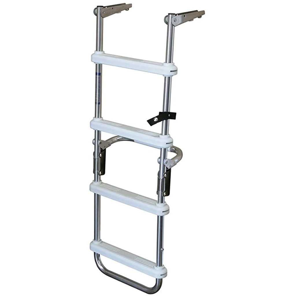 4 Step Stainless Steel Folding Ladder