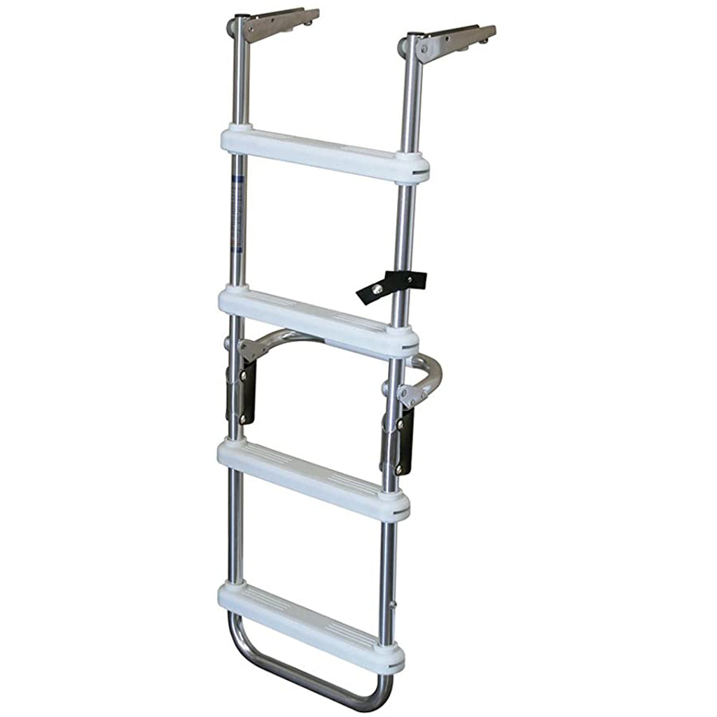 4 Step Stainless Steel Folding Ladder – Rigging Shoppe